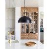 Dewdrop 1-Light Black Finish Classic Design Single Bowl Pendant Light - 2 of 4