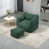 LOVMOR Bean Bag Chair with Memory Foam Fill & Footstool, Modern Durable Comfort Lazy Sofa, Sitting Chair for Living Room, Bedroom, Indoor Furniture - 3 of 4