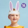 Big Dot of Happiness Easter Bunny Ears Headbands, Paper Easter Party Hats Craft, White Rabbit Ear Favors, DIY Spring Easter Decoration for Kids and - 2 of 4