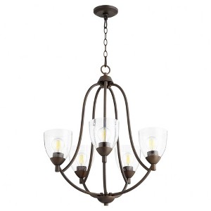 Quorum Lighting Barkley 5-Light Chandelier, Oiled Bronze, 24 Width, 27 Height - 1 of 1