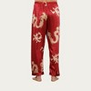 Anna-Kaci Men's Satin Lounge Pants with Baroque Print and Elastic Waistband - 4 of 4