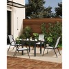 Set of 4 Outdoor Stackable Patio Chairs - High-Back Metal Frame with Durable Textilene Fabric - Perfect for Lawn, Backyard, Deck, and Garden - 4 of 4