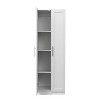 YOOCOZZ High Wardrobe and Kitchen Cabinet with 2 Doors and 3 Partitions to Separate 4 Storage Spaces-White - 4 of 4