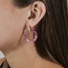 SHINE by Sterling Forever 1.25" Circle Resin Stud Drop Earrings - 2 of 4