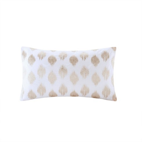 INK+IVY Kiran Embroidered Oblong Pillow in Blue