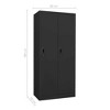 vidaXL Wardrobe White Steel Large Wardrobe Rectangular Modern - 4 of 4
