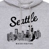 Men's - Instant Message - Seattle Washington Graphic Fleece Pullover Hoodie - 2 of 4