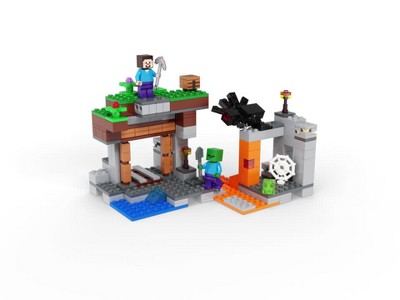 LEGO Minecraft The Abandoned Mine Building Toy, 21166 Zombie Cave with  Slime, Steve & Spider Figures, Gift idea for Kids, Boys and Girls Age 7 Plus