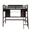 NicBex Twin Size Bunk Bed with Desk Loft Bed Pine Bed Frame with Storage Shelves, Inclined Ladder and Guardrail, No Box Spring Required - 3 of 4