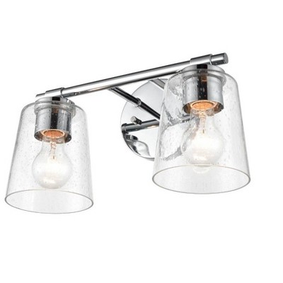 Contemporary Chrome Vanity Light with Bell Shape, 15" Width