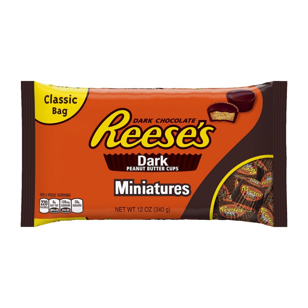 UPC 034000480982 product image for Reese's Dark Chocolate Peanut Butter Cups Miniatures - 12oz | upcitemdb.com