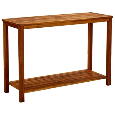 vidaXL Patio Console Table 43.3 in.x15.7 in.x29.5 in. Solid Acacia Wood