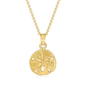 Ross-Simons 14kt Yellow Gold Sand Dollar Pendant Necklace - 1 of 3