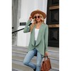 Womens Knit Cardigan Lightweight Jacket Open Front Long Sleeve Textured Flowy Cardigan with Lapel Neckline - 2 of 4