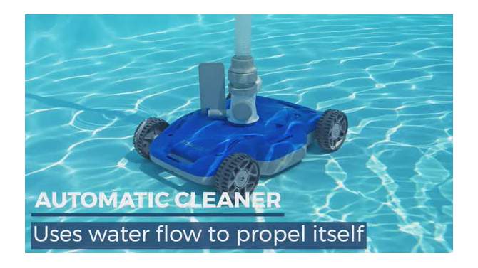 Bestway FlowClear AquaDrift Automatic Above Ground Swimming Pool Vacuum Cleaner with Multidirectional Wheels and 3 Adjustable Settings, Blue, 2 of 8, play video