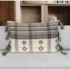 HomeRoots 14" X 20" Beige and Black Southwestern Cotton Throw Pillow With Tassels - 2 of 4