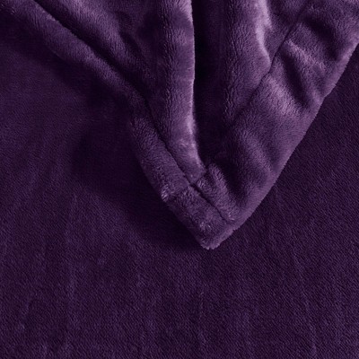 Full Size Purple Plush Heated Winter Blanket