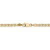 Black Bow Jewelry 3mm, 14k Yellow Gold, Solid Concave Anchor Chain Anklet - 3 of 4