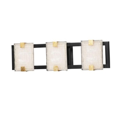 Maxim Lighting Radiant 3 - Light Vanity in  Black/Gold Leaf