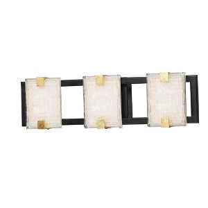 Maxim Lighting Radiant 3 - Light Vanity in  Black/Gold Leaf - 1 of 1