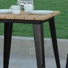 Emma and Oliver Indoor/Outdoor Dining Table, 23.75" Square All Weather Poly Resin Top with Steel Base - 4 of 4
