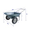 DSVIMOY Sand Toys, Children's Heavy Wheelbarrow Toy for Bench, Children's Double Wheel Wheelbarrow with Tray for Sand, Green, 57.87"*28.35"*22" - 3 of 4