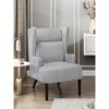 27.5"Contemporary Grey Wingback Accent Chair - 2 of 4