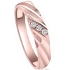 Pompeii3 VS Diamond 3-Stone Men's Wedding Band in White, Yellow, or Rose Gold Lab Created - 2 of 4