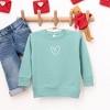 The Juniper Shop Embroidered Hand Drawn Heart Toddler Graphic Sweatshirt - 2 of 3