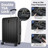 MAYEERTY 3pcs Large Capacity Luggage Set, Lightweight Hard Shell Suitcase Set with Double Spinner Wheels, Includes 3pc U-Shaped Travel Pillow Set - 3 of 4