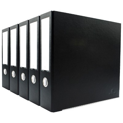 Bindertek 3-Ring 3-Inch Premium Binder 5-Pack Black 3EFPACK-BK