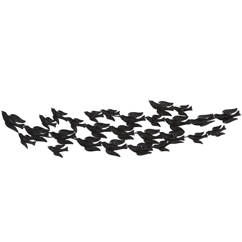 Metal Bird Flying Flock Of Wall Decor Black - Olivia &#38; May, 3 of 6