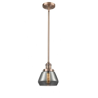 Fulton - 1 Light Stem Hung Mini Pendant In Industrial Style-9 Inches Tall and 7 Inches Wide