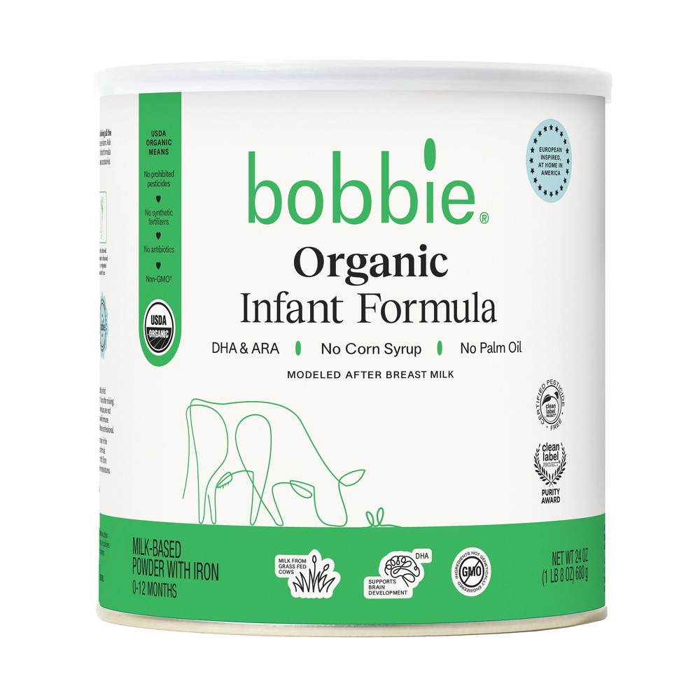 Bobbie Organic Original Infant Formula Powder - 24oz: Gluten-Free, Non-GMO, Easy to Digest