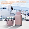 3 Piece Carry On Luggage Set With Spinner Wheels, Carry On Suitcase Set With Duffel Bag for Women, Hardside Luggage Airline Approved With Tsa Lock - 4 of 4