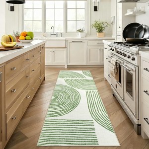 Nasitip Modern Striped Area Rugs for Living Room, Soft Low Pile Non Slip Rug, Machine Washable Contemporary Home Decor - 1 of 4