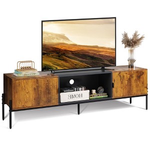 TV Stand Modern Entertainment Center with Open Shelf and 2 Cabinets for Bedroom and Living Room - 1 of 4