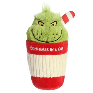 Aurora Small Grinchmas Cup Dr. Seuss Festive Stuffed Animal Multicolor 9" - 1 of 4