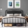 Metal Full Bed Frame with Wooden Headboard, Wrought Iron Metal Platform Bed Frame, Under Bed Storage, No Box Spring Required, Easy Assembly, Brown - 4 of 4