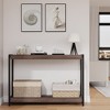 Whizmax 2-Tier Narrow Console Sofa Side Table for Entryway,Hallway,Living Room, 39.5in L x 13.7in W x 25.6in H - 2 of 4
