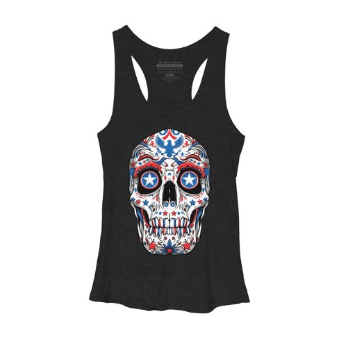 American Trigger Pullers Ladies Sugar Skull Small / Navy