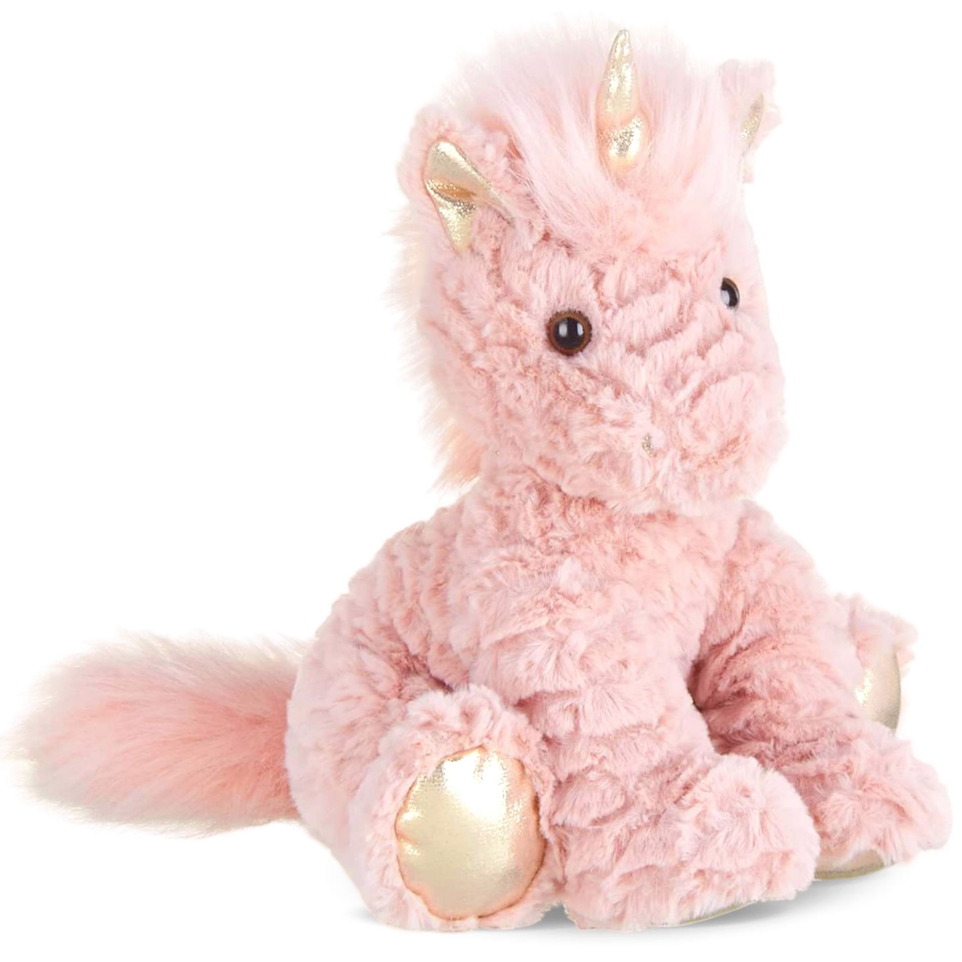 Bearington Glimmers The Plush Unicorn, 10.5 Inch Pink Stuffed Animal, For Ages 1-14