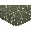 Sweet Jojo Designs Boy or Girl Gender Neutral Unisex Baby Fitted Crib Sheet Boho Geometric Green and White - 3 of 4