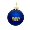 Kurt Adler Two-Sided Glass Ball Ornament, United States Navy Emblem, 3" - 2 of 4
