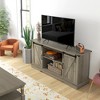 HOMCOM Sideboard Buffet Cabinet with Charging Station, 59" Farmhouse Coffee Bar Cabinet with Sliding Barn Doors, TV Stand for TVs Up to 65" - 3 of 4