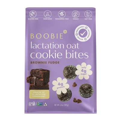 Boobie Lactation Oats Cookie Bites - Fudge Brownie - 6.4oz