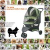 Itopfox 3 Wheel Lightweight Foldable Pet Stroller for Small Dogs & Cats, Portable Jogger All Terrain Travel Gear for up to 30lbs - 4 of 4