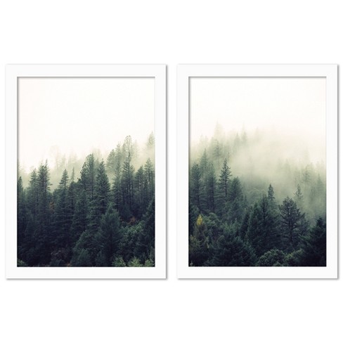 (set Of 2) Forest Art By Tanya Shumkina 2 Piece White Framed Print Set ...
