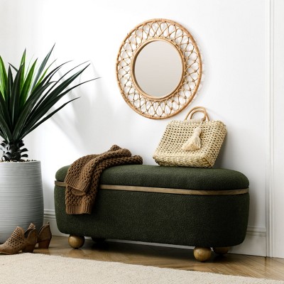 CAVINAS Storage Ottoman Bench, Upholstered End of Bed Ottoman Bench with Storage and Seating, Large Blanket Storage Bench