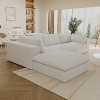 Dewdrop Blue&White Cloud Sofa, Corduroy Fabric Deep Seat Couch with Removable Cushion, No Assembly Needed - 2 of 4